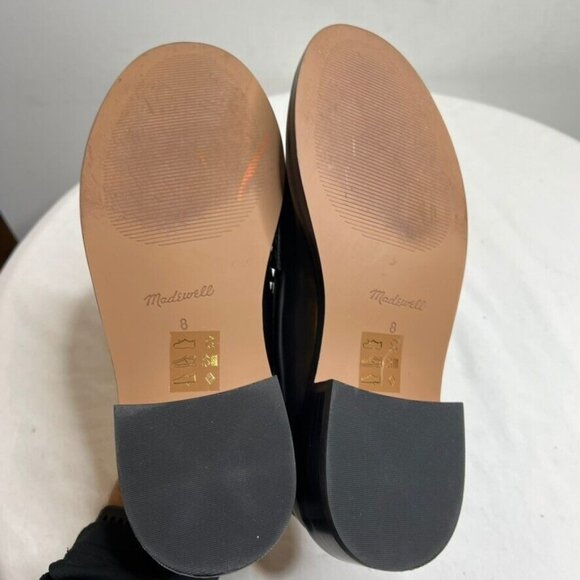 Madewell $158 Womens The Vernon Loafer in Black Leather Size 8 NM083 - Picture 8 of 8